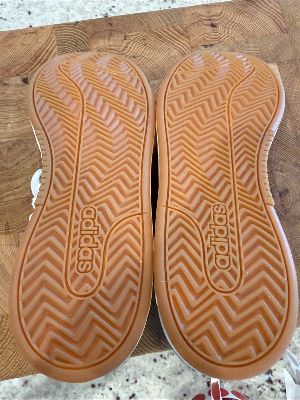 adidas Gray Suede Low-Top Sneakers with White Stripes - Picture 4 of 4